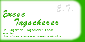 emese tagscherer business card